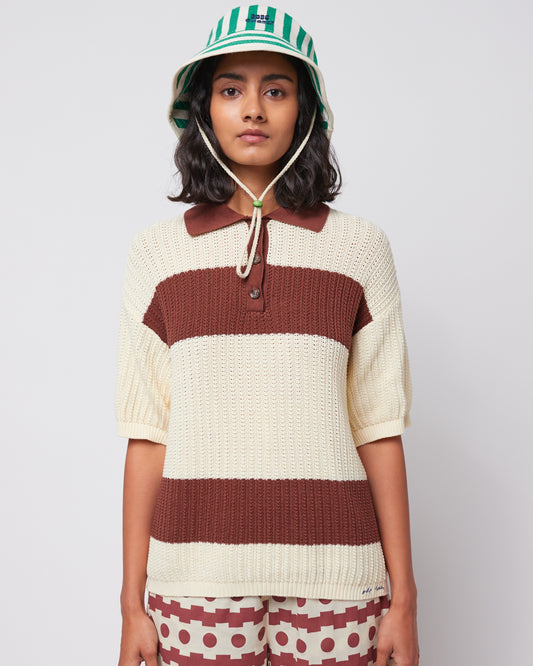 Polo Stripes pointelle knitted