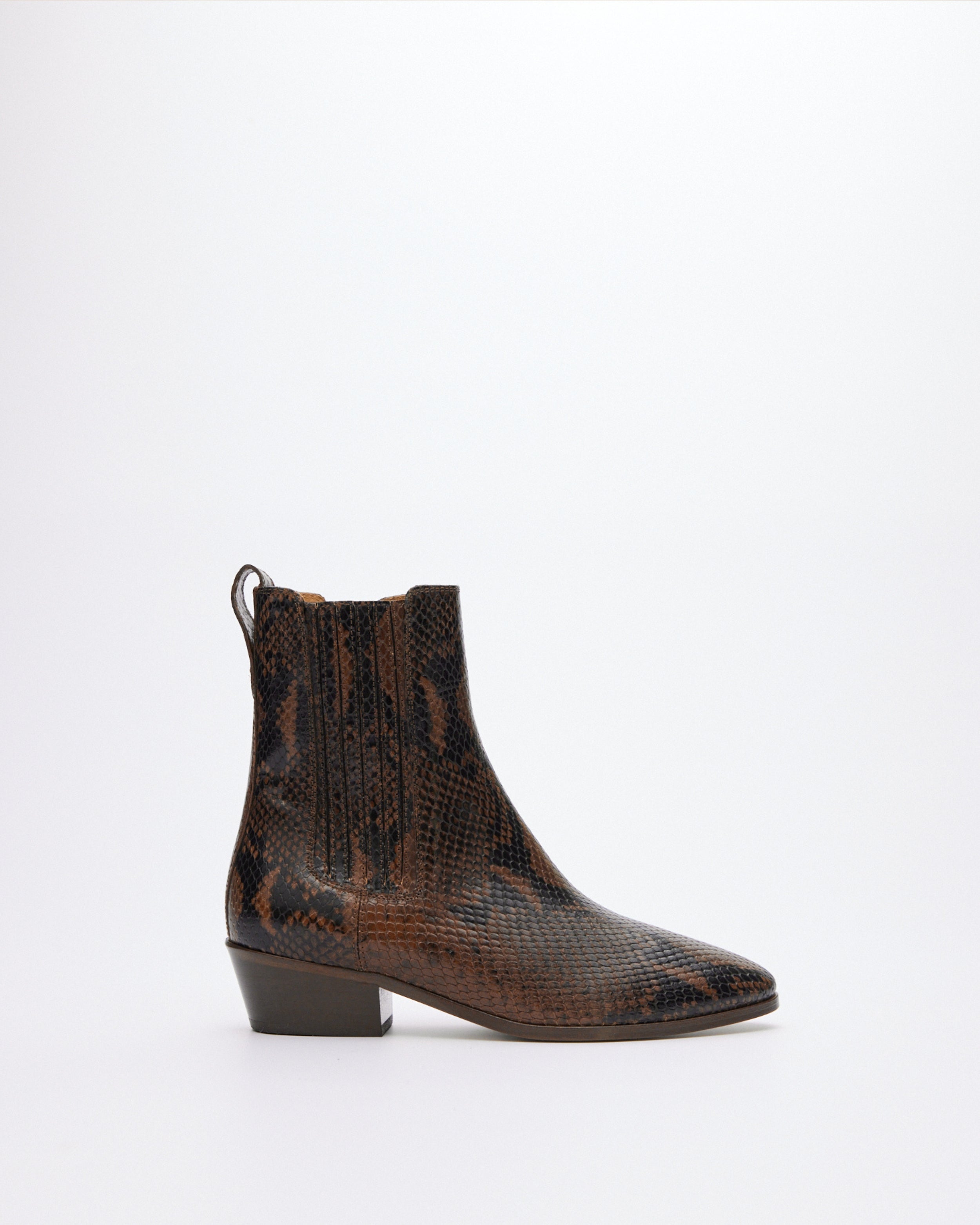 Bottines python marron on sale